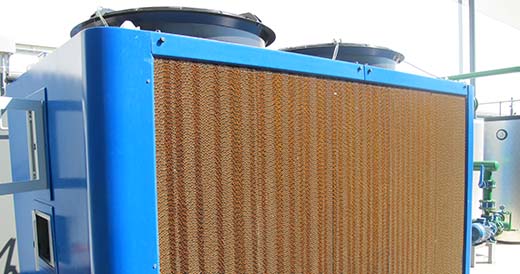 Data sheet for adiabatic closed cooler type AIR A, Almeco