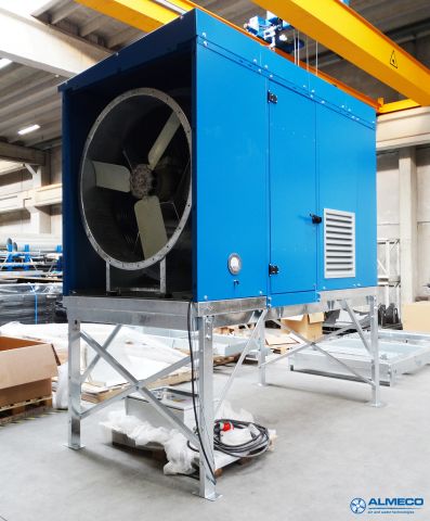 axial fan integrated in custom-made filter box