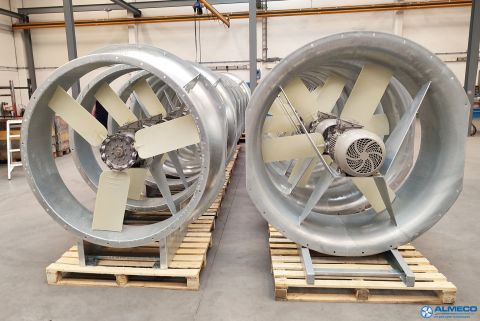 two large axial fans