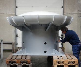 Acid-proof, low-noise axial extractor, industrial fans, Almeco