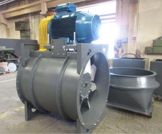 Wind tunnel for school training, industrial fans, Almeco